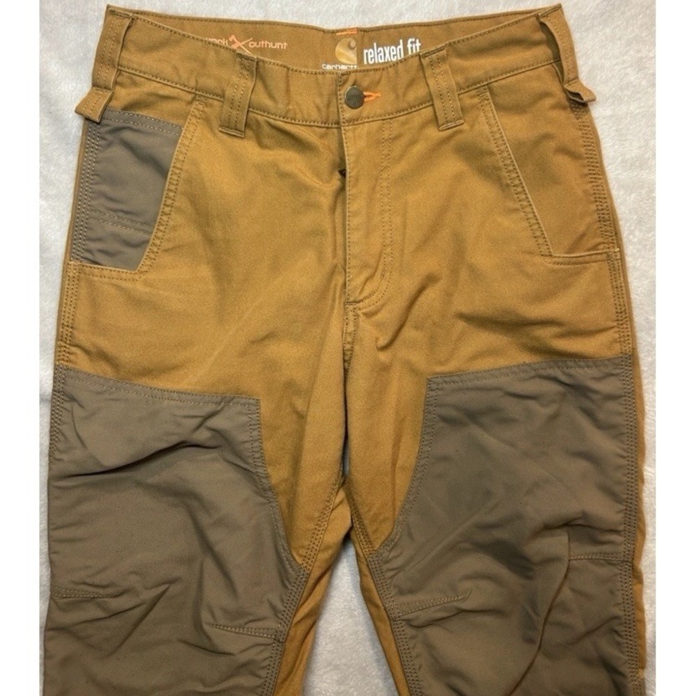 Carhartt Upland Field Pants Brown Double Brush Guard Knee Mens 36x30 - Picture 3 of 8